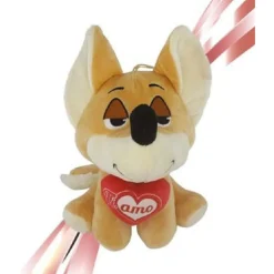 VOLPE PELUCHE 22 CM CON CUORE TI AMO IDEA REGALO SAN VALENTINO COL. ASS. 92447