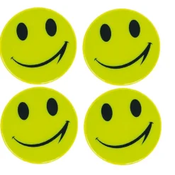 4x ADESIVO CON SMILE SMILEY RIFLETTENTE SORRISO IDEA REGALO GADGET STICKER