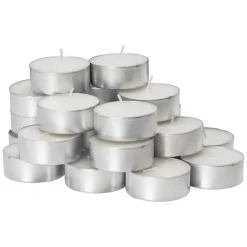 30X BIANCO  CANDELE LUMINI - 3.5 ORE DI TEMPO DI COMBUSTIONE TEA LIGHT