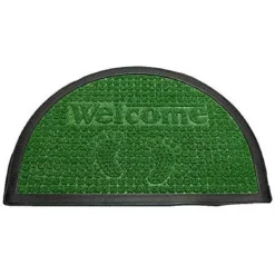ZERBINO TAPPETO IN GOMMA MEZZA LUNA SCRITTA WELCOME 60X40CM ANTISCIVOLO INGRESSO
