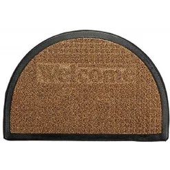 ZERBINO TAPPETO IN GOMMA MEZZA LUNA SCRITTA WELCOME 60X40CM ANTISCIVOLO INGRESSO
